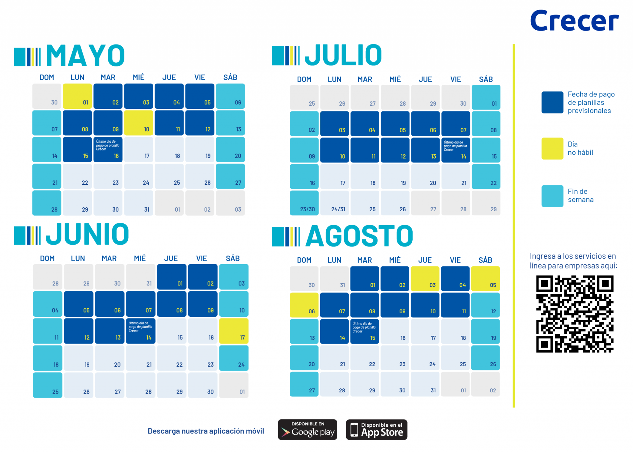 Calendario 2023 de planillas Previsionales ISSS, AFP, IPSFA y otros